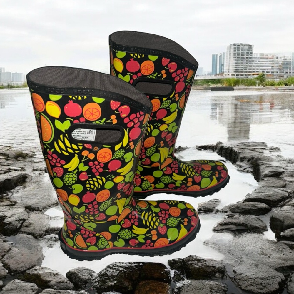 Bogs Women's Colorful Fruit Print Rain Boots